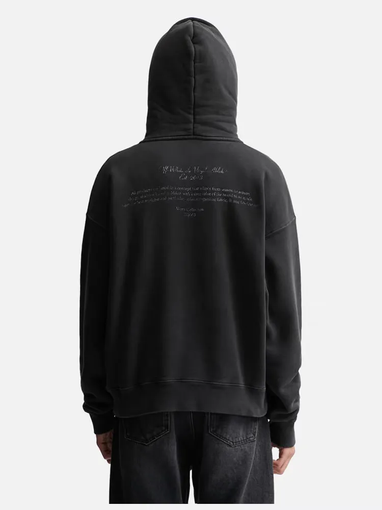 ♻️💯Upper body reference model picture❤️Top tested version OFF chest religious WHITE hooded sweatshirt OW jacket hoodie oversize same style for male and female couples celebrities. As a street fashion art in the luxury ranks, off white has always attracted many fans with its classic logo and trendy creativity. Not only is it an understanding of fashion, off white also intuitively reflects ♻️environmental awareness in many works, and treats the world gently.  The kangaroo pocket adopts a special machine crimping process with externally shaped wiring. The brim of the hat is designed with threads, which is the first thing to look at when appraising.   The fabric is made of 480g terry cotton fabric with full drape.  Color: Black Size: XS-L P:430